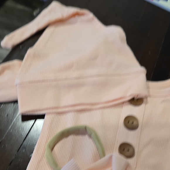 Caden Lane Peach Buttoned Sleep Sack - Picture 7 of 8